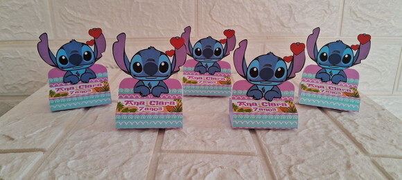 40 Caixas Porta Bis Stitch Lembrancinha de Aniversário Festa