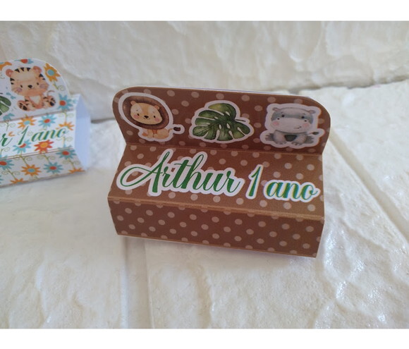 40 Lembrancinha Aniversário Safari Porta Bis Duplo Festa