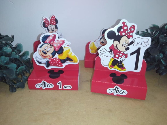 40 Lembrancinhas de Aniversário Minnie Porta Bis Duplo Festa
