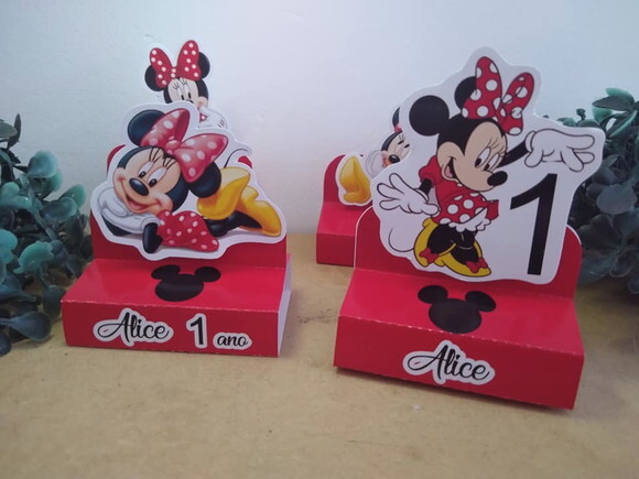 40 Lembrancinhas de Aniversário Minnie Porta Bis Duplo Festa