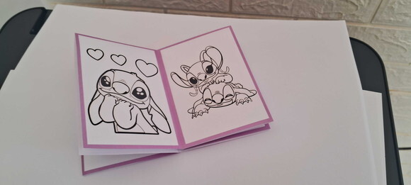 40 Lembrancinhas Mini Livrinhos Colorir Stitch e Angel Festa