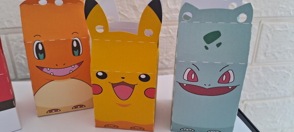 40 Personalizados Pokemon Caixa Milk Lembrancinha Festa