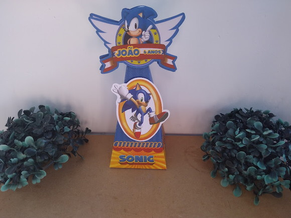 45 Caixas Sonic Lembrancinhas Aniversário Festa Montadas
