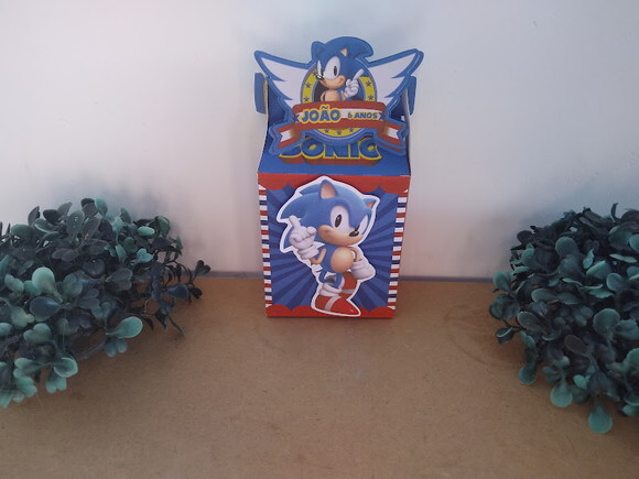 45 Caixas Sonic Lembrancinhas Aniversário Festa Montadas