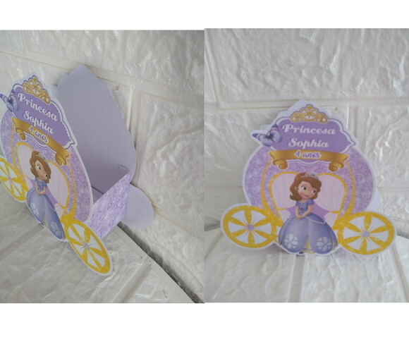 60 Lembrancinhas de Aniversário Princesa Sofia Personalizado