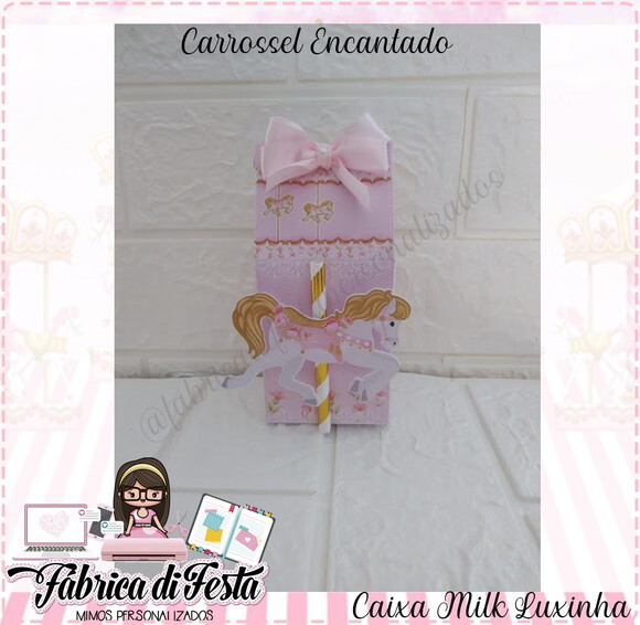 70 Lembrancinhas Carrossel Encantado Luxo Aniversário Festa