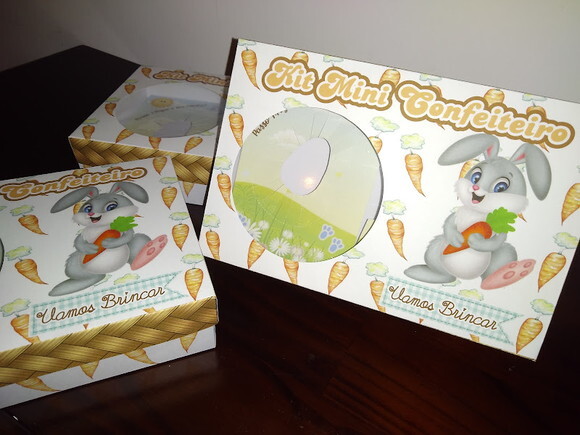 Caixa Kit Mini Confeiteiro Coelho Coelhinho Neutro