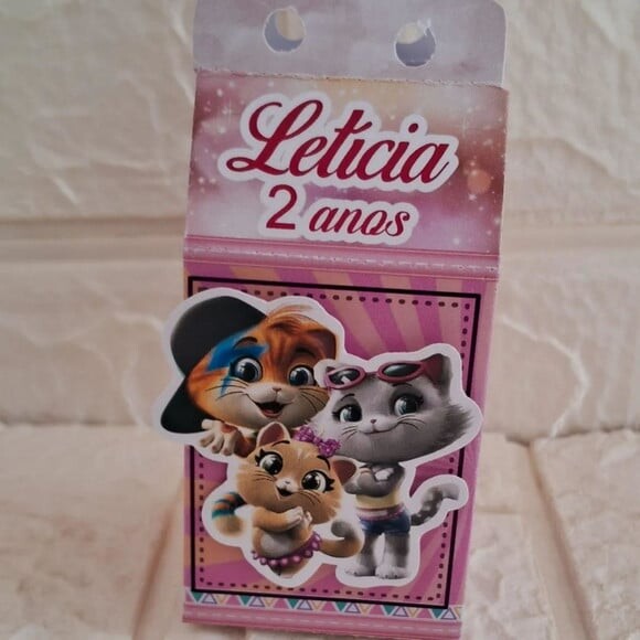 Caixa Milk 44 Gatos Lembrancinha Personalizada