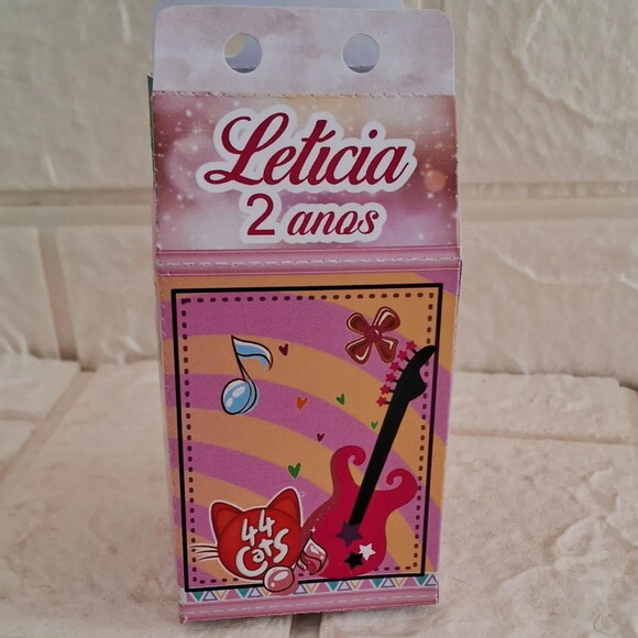 Caixa Milk 44 Gatos Lembrancinha Personalizada