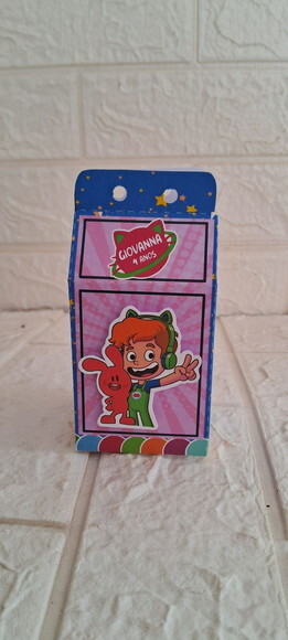Caixa Milk Lembrancinha Gato Galáctico Rosa Caixinhas 10 un