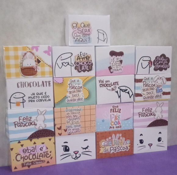 Caixa Personalizada Páscoa Bombom Brigadeiro Chocolate