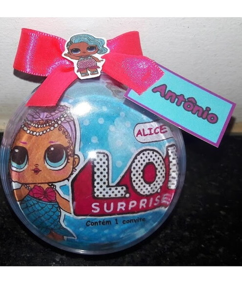 Convite Aniversário Lol Surprise Bola Festa Lol Boneca Luxo