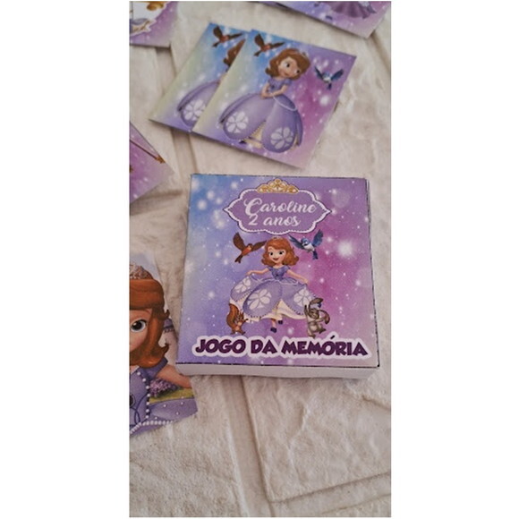 Jogo da Memória Princesa Sofia Lembrancinha Aniversário 15un