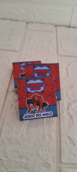 Joguinho do Mico Lembrancinha do Homem Aranha Kit Festa 15un