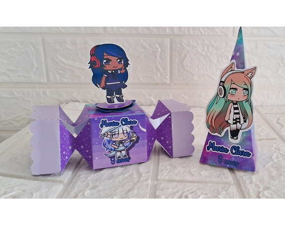 Kit 10 Lembrancinhas Personalizadas Gacha Life