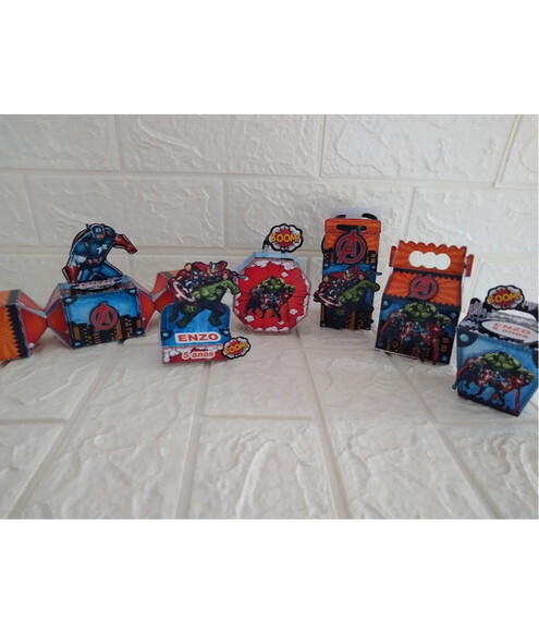 Kit 110 Peças Festa Lembrancinhas Personalizadas Vingadores