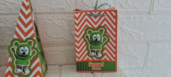 Kit 145 Peças Lembrancinhas Personalizadas Gummy Bear