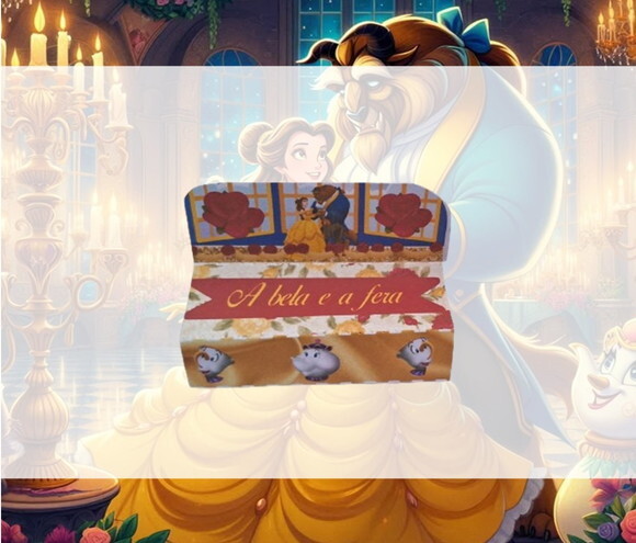 Kit 20 Caixas Personalizadas a Bela e a Fera Aniversário