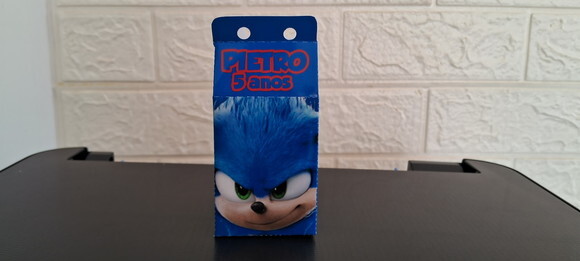 Kit 20 Caixinhas Milk Sonic Shadow Lembrancinhas Aniversário