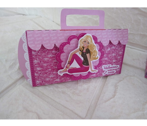 Kit 30 Lembrancinhas Barbie Personalizadas com Nome Festa