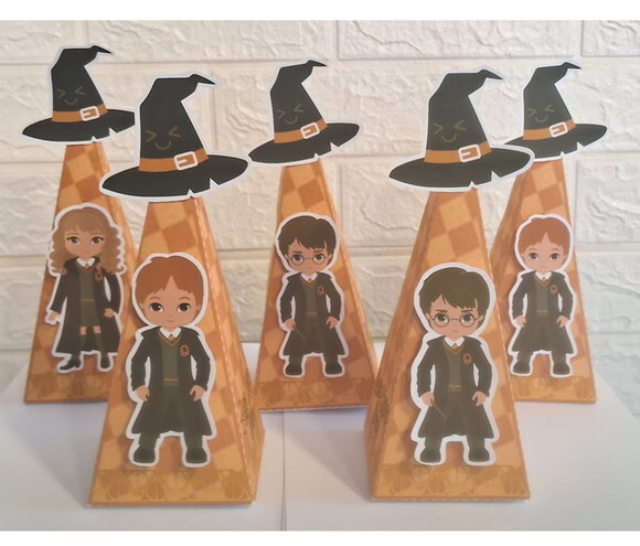 Kit 40 Lembrancinhas Aniversário Festa Harry Potter Caixas