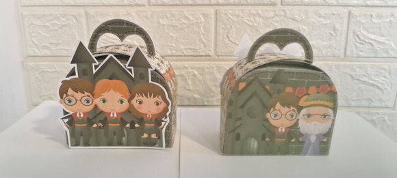Kit 40 Lembrancinhas Aniversário Festa Harry Potter Caixas