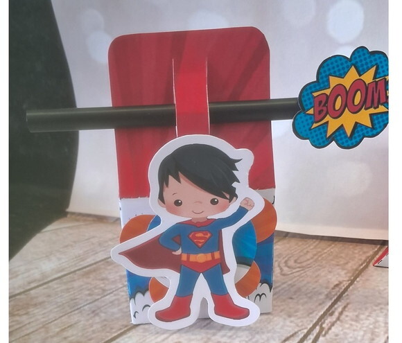 Kit 50 Caixas Lembrancinhas Personalizadas Super Homem Cute