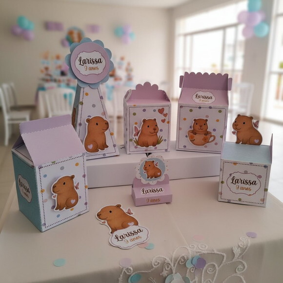 Kit 50 Itens Lembrancinhas Capivara Festa Aniversário