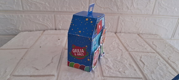 Kit 60 Caixa Lembrancinha Personalizada Gato Galáctico Festa