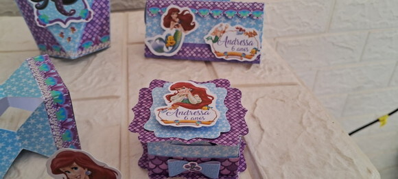 Kit Festa 30 Lembrancinhas a Pequena Sereia Ariel