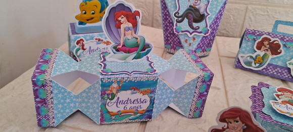 Kit Festa 30 Lembrancinhas a Pequena Sereia Ariel