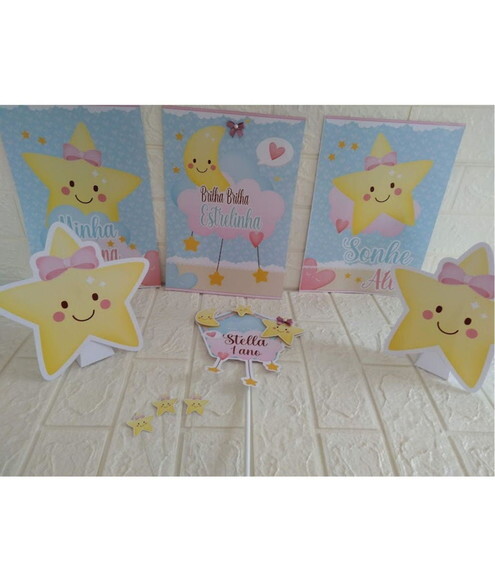 Kit Festa Brilha Brilha Estrelinha Decoração Aniversário