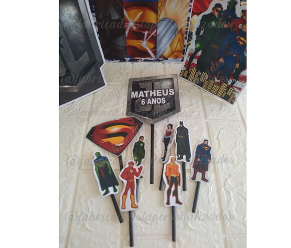 Kit Festa Liga da Justiça Heróis Decoração de Aniversário