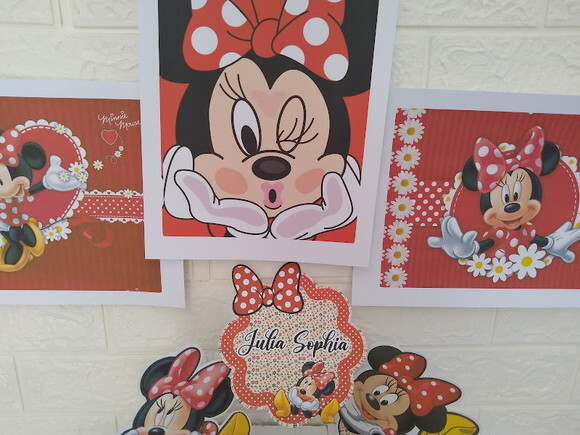 Kit Festa Minnie Decoração de Aniversário Mesversário