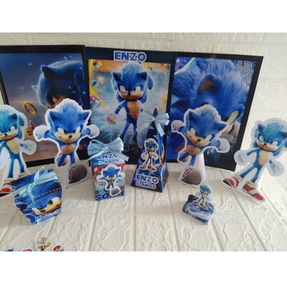 Kit Festa Sonic Lembrancinha de Aniversário