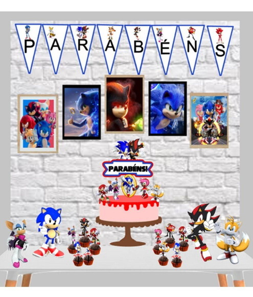 Kit Festa Sonic Shadow Aniversário Decoração