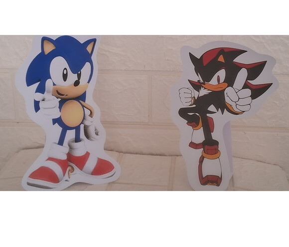 Kit Festa Sonic Shadow Decoração Aniversário Topo de Bolo
