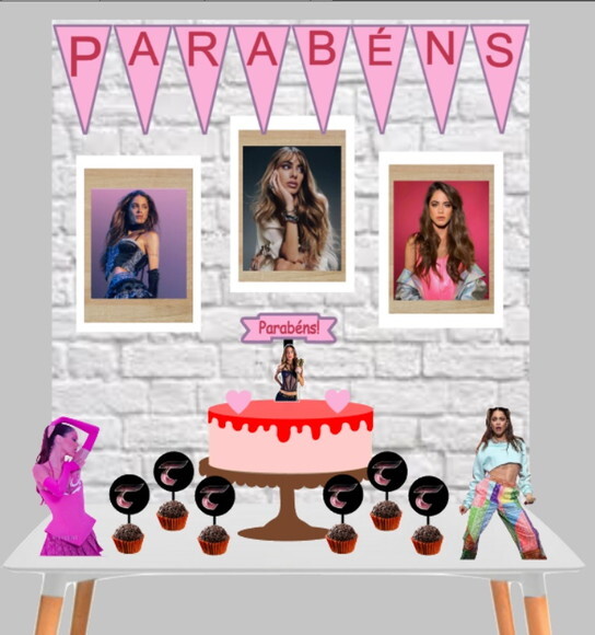 Kit Festa Violetta Decoração de Aniversário Só Um Bolinho