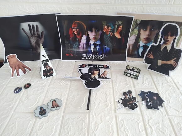 Kit Festa Wandinha Addams Decoração de Aniversário Completa