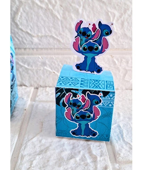 Kit Lembrancinha de Aniversário Stitch 40 Caixas Festa