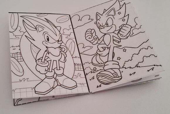 Kit Lembrancinha Sonic Caixa Milk e Mini Livrinho de Colorir