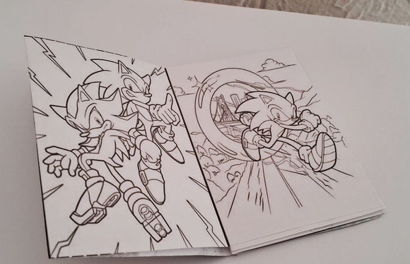 Kit Lembrancinha Sonic Caixa Milk e Mini Livrinho de Colorir