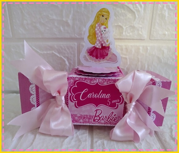 Kit Personalizados Barbie Caixinha Lembrancinha 35 Caixinhas