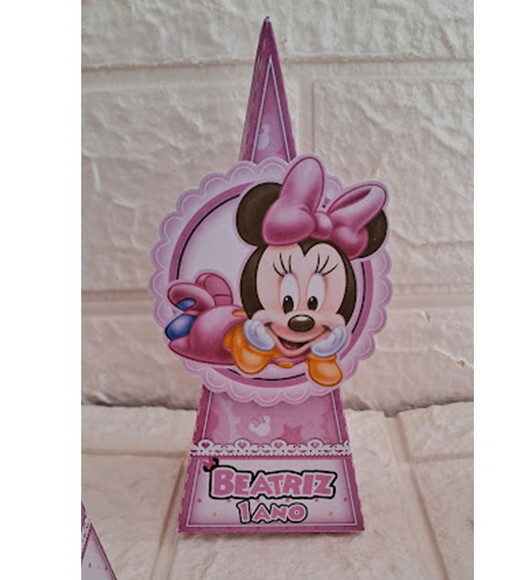 Kit Só Um Bolinho Minnie Baby Rosa Lembrancinha Personaliza