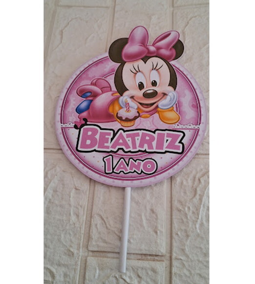 Kit Só Um Bolinho Minnie Baby Rosa Lembrancinha Personaliza