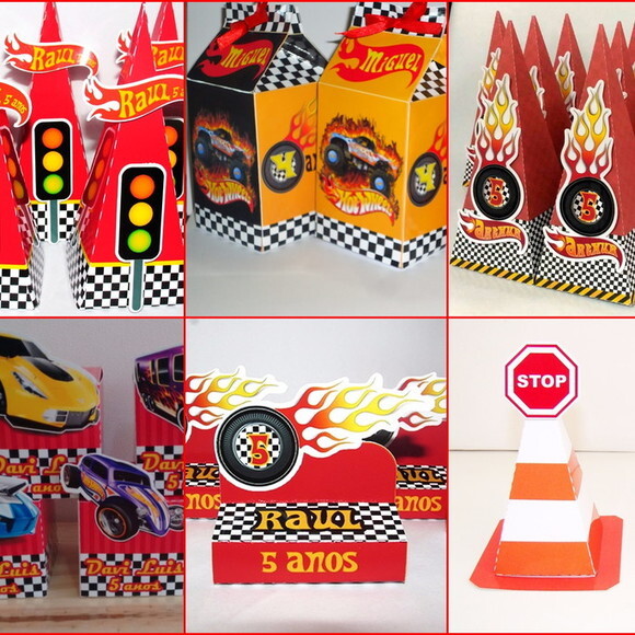 Kit: 45 Lembrancinhas Personalizadas Hot Wheels