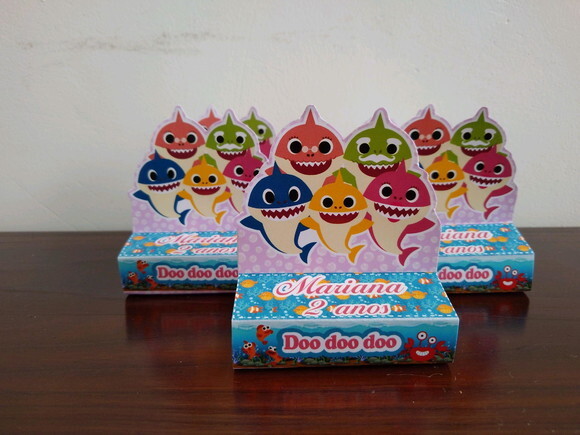 Lembrancinha Aniversário Baby Shark Rosa Kit Festa Completa