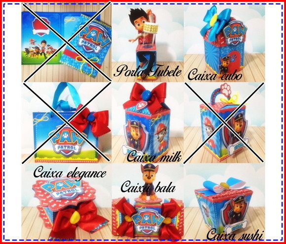Lembrancinha Aniversário Patrulha Canina Kit Festa Caixinhas