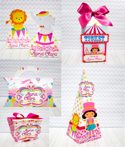 Lembrancinha Circo Rosa