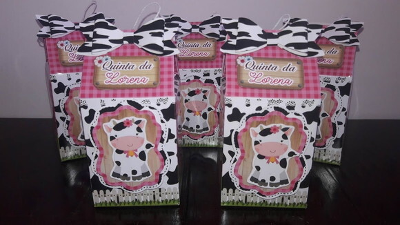Lembrancinha de Aniversário Fazendinha Rosa 35 Itens